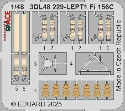 Eduard 3DL48229 Fi 156C SPACE TAMIYA 1/48 – immagine 3