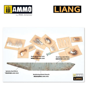 Liang 0002 Streaking &amp;amp; Wet Effects Airbrush Stencils – image 3