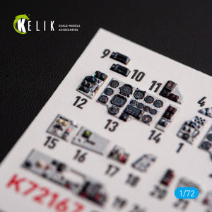 Kelik K72167 SU-17M4P/22M4 - interior 3D decals for ModelSvit kit 1/72