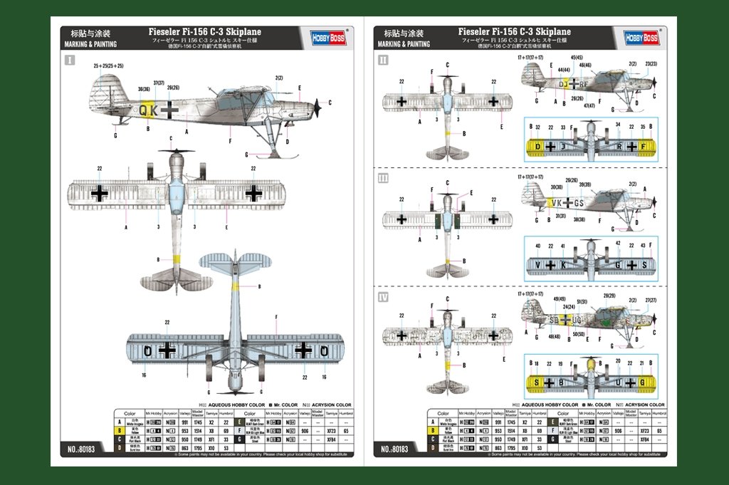Hobby Boss 80183 Fieseler Fi-156 C-3 Skiplane 1/35 – Bild 4