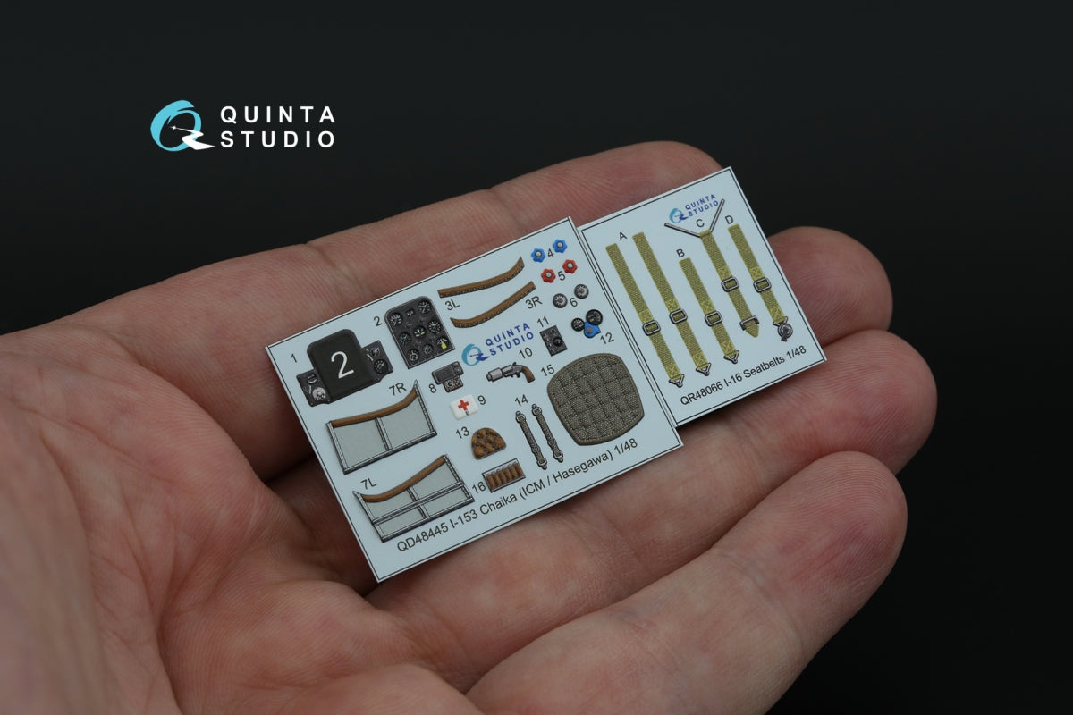 Quinta Studio QD48445 I-153 3D-Printed coloured Interior on decal paper (ICM/Hasegawa) 1/48 – Bild 3