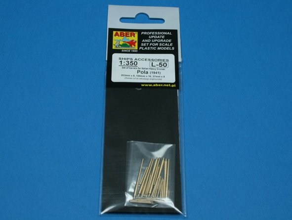 Aber 350L-50 Set of barrels 203mm x 8; 100mm x 16, 37mm x 8 for Italian Navy Pola class heavy crusies 1/350 – Bild 4