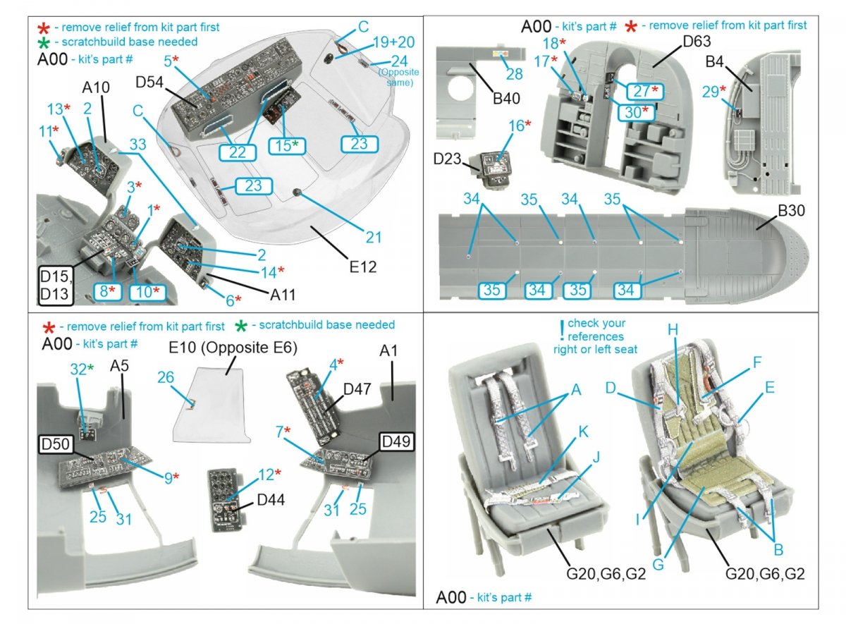 Quinta Studio QD48381 Mi-17 3D-Printed &amp;amp; coloured Interior on decal paper (AMK) 1/48 – immagine 2