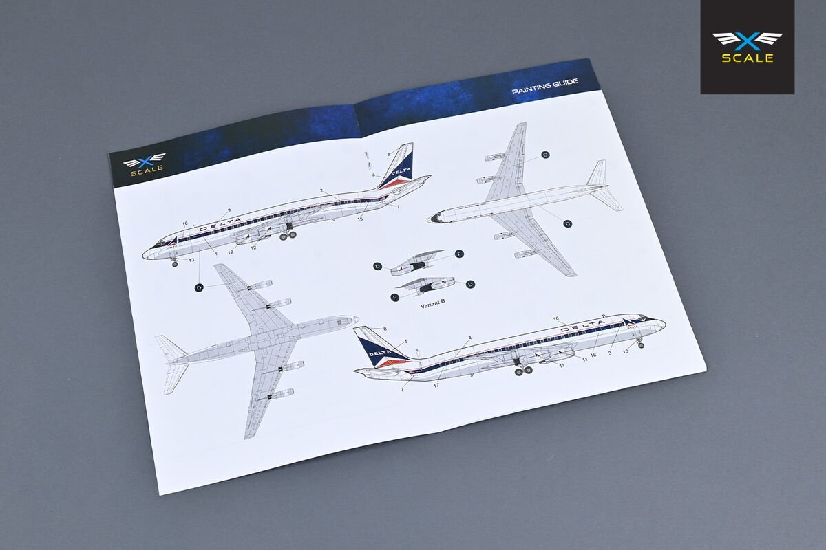X-Scale 144001 Airliner DC-8-33 - Long-Range Narrow-Body Passenger Airliner 1/144 – imagen 2