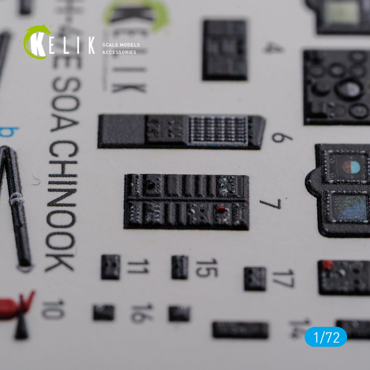 KELIK K72102 MH-47E interior 3D decals for Italeri kit 1/72 – Bild 3