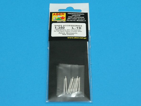 Aber 350L-19 Set of 9 pcs 203 mm barrels for New Orleans type 1/350 – Bild 3