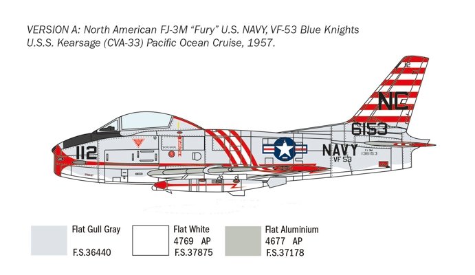 Italeri 2811 North American FJ-2/3 Fury 1/48 – imagen 3