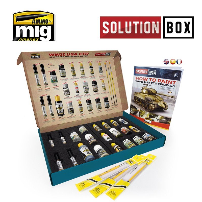 AMMO of Mig Jimenez 7700 WW II AMERICAN ETO SOLUTION BOX – Bild 4