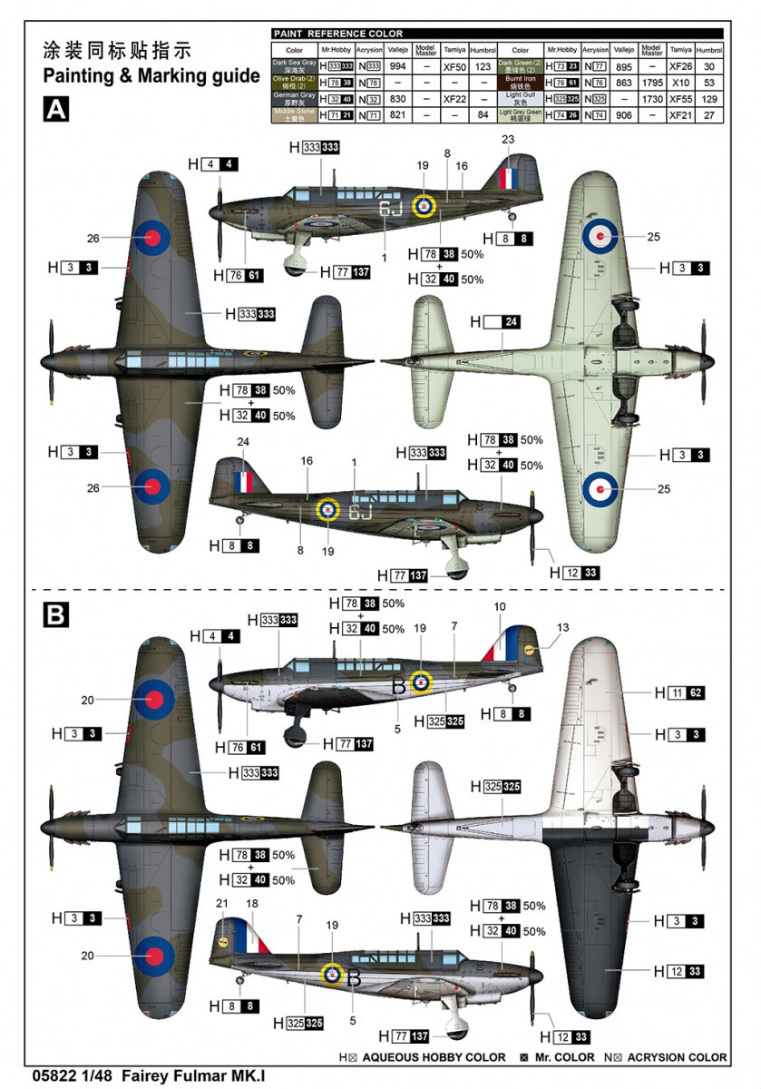 Trumpeter 05822 Fairey Fulmar MK.I 1/48 – imagen 4
