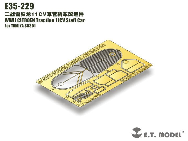 E.T. Model E35-229 WWII CITROEN Traction 11CV Staff Car (For TAMIYA 35301) 1/35