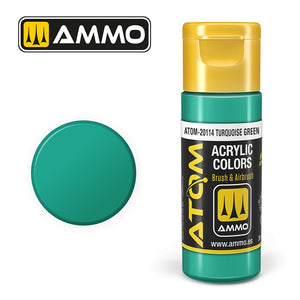 Ampo de Mig Jimenez 20114 ATOM COLOR Vert Turquoise 20ml