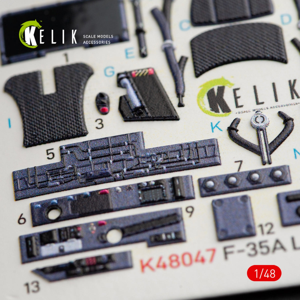 KELIK K48047 F-35A LIGHTNING II INTERIOR 3D DECALS FOR KITTY HAWK KIT 1/48 – immagine 4