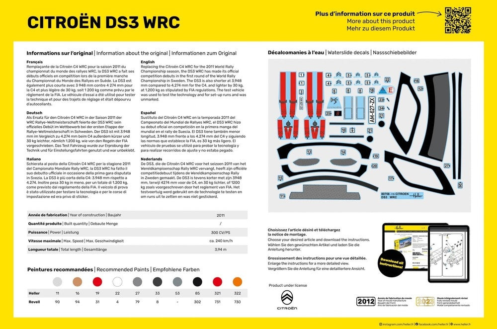 Heller 56758 Citroen DS3 WRC - Starter Kit 1/24 – Bild 4