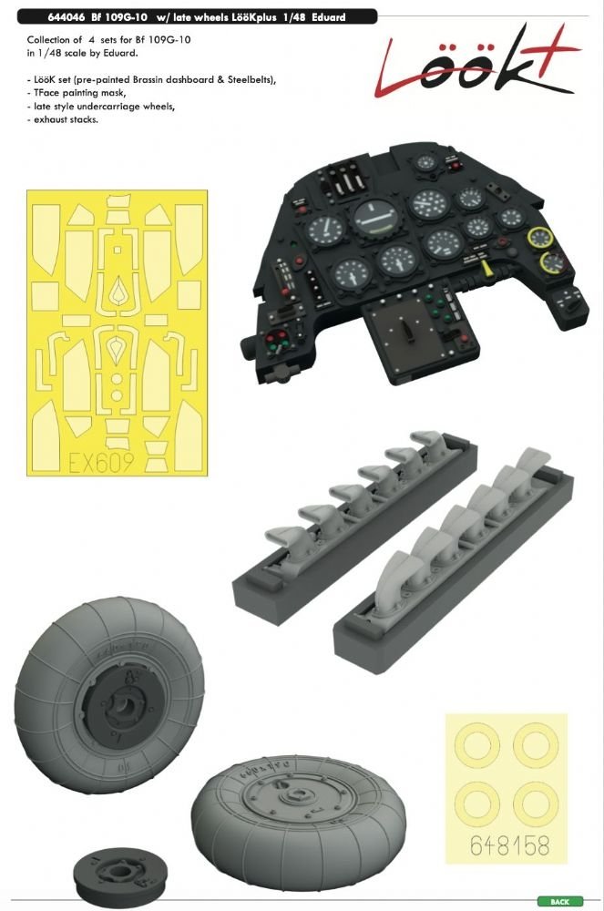 Eduard 644046 Bf 109G-10 w/ late wheels LöökPlus 1/48 EDUARD – immagine 2