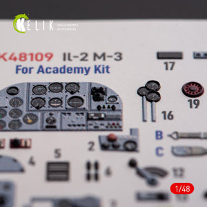 KELIK K48109 IL-2M3 - interior 3D decals for Academy/Accurate Miniatures kit 1/48 – image 6
