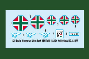 Hobby Boss 82477 Hungarian Light Tank 38M Toldi I(A20) 1/35 – Bild 3