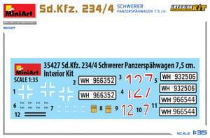 MiniArt 35427 Sd.Kfz. 234/4 SCHWERER PANZERSPÄHWAGEN 7,5 cm. INTERIOR KIT 1/35 – Bild 3