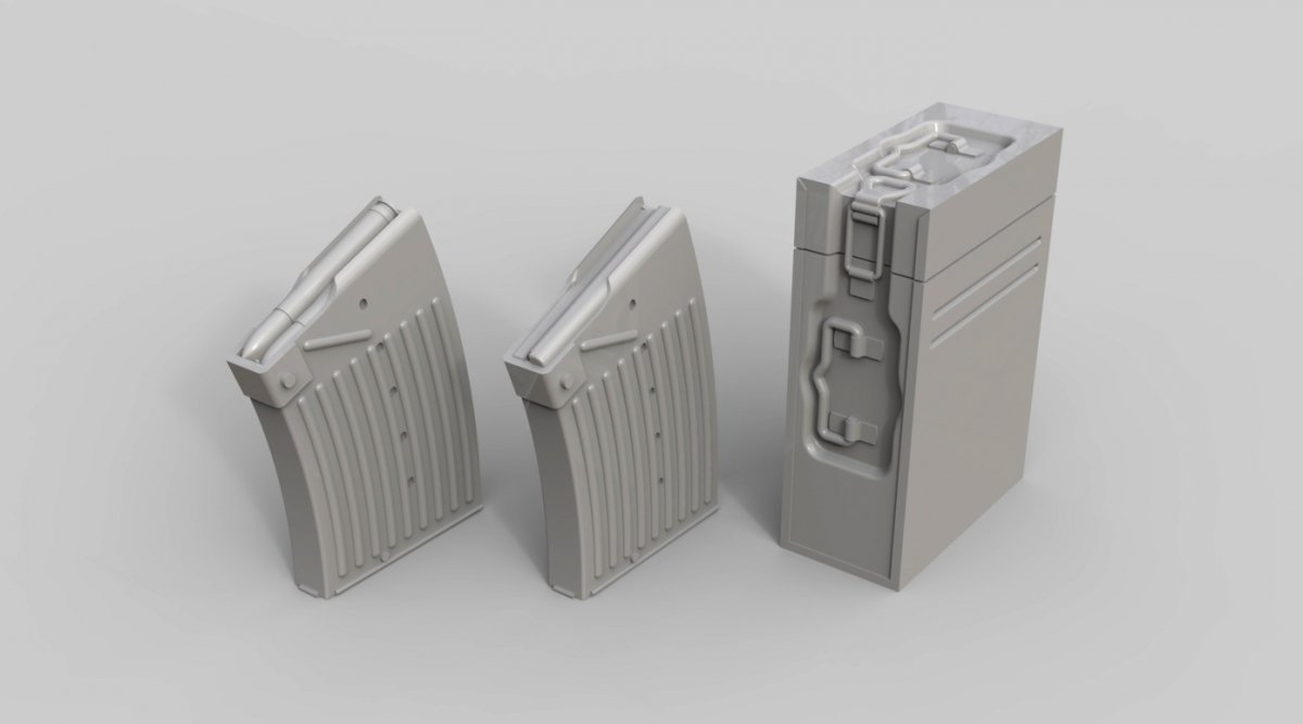 EUREKA XXL E-043 2 cm FlaK38 ammo boxes and magazines 1/35 – zdjęcie 2