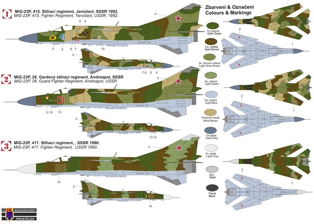 Kovozavody Prostejov KPM0286 MiG-23P „Flogger“ 1/72 – immagine 2