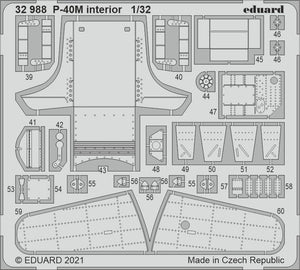 Eduard 32988 P-40M interior TRUMPETER 1/32 – imagen 2