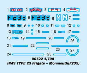 Trumpeter 06722 Frégate HMS TYPE 23 – Monmouth (F235) 1/700 – image 3