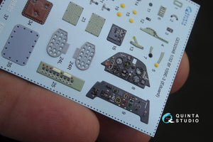 Quinta Studio QD32048 Bf 109E-3 3D-Printed &amp;amp; coloured Interior on decal paper (for Eduard kit) 1/32 – immagine 4