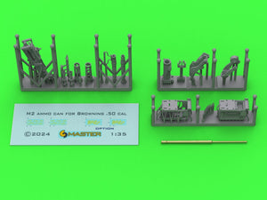 Maquette Master GM-35-063 Browning M2HB calibre .50 (12,7 mm) - mitrailleuse montée sur char - Seconde Guerre mondiale (berceau M23 ancien avec râtelier à munitions ancien) 1/35 – image 2