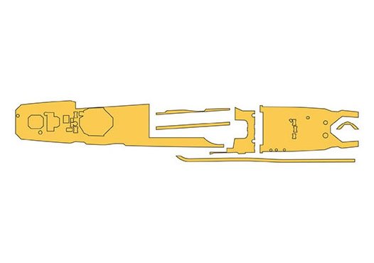 Hasegawa QG70 (72170) Linoleum Masking Sheet fo Yugumo Class 1/700 – immagine 2