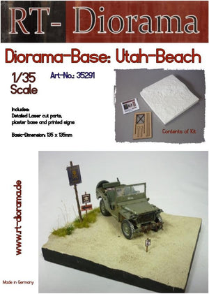 RT-Diorama 35291 Socle de diorama : « Plage de l’Utah » 1/35