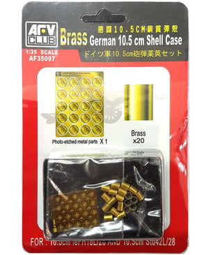 Étui de cartouche de 10,5 cm allemand AFV Club 35097 pour leFH18L/28 et StuH42L/28