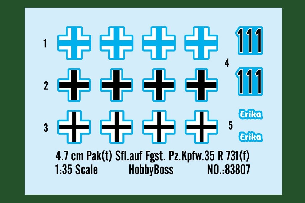 Hobby Boss 83807 4.7 cm Pak(t) Sfl.auf Fgst. Pz.Kpfw.35 R 731(f) 1/35 – Bild 4