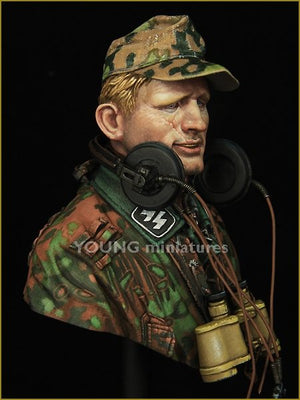 Young Miniatures YM1851 Officier de char SS allemand WAFFEN, Seconde Guerre mondiale, échelle 1/10  – image 7