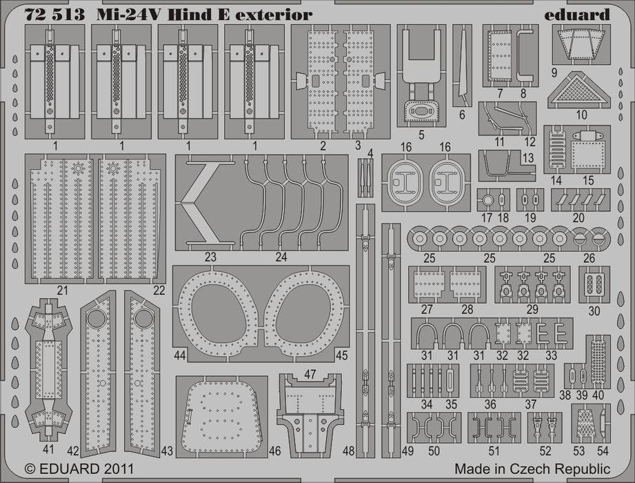 Eduard 72513 Mi-24V Hind E extérieur 1/72 ZVEZDA