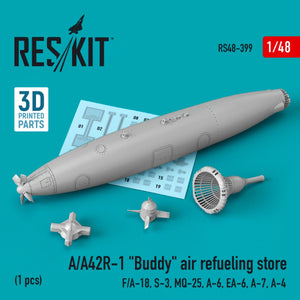 RESKIT RS48-0399 A/A42R-1 &amp;quot;BUDDY&amp;quot; AIR REFUELING STORE (1 PCS) (3D PRINTED) 1/48