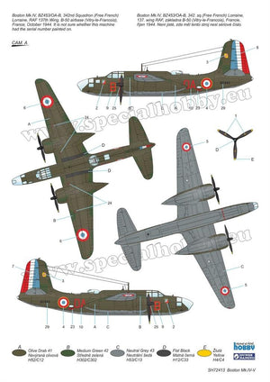 Special Hobby 72413 Boston Mk. IV/ V &amp;#39;The Last Version in RAF and Free French Service&amp;#39; 1/72 – immagine 4