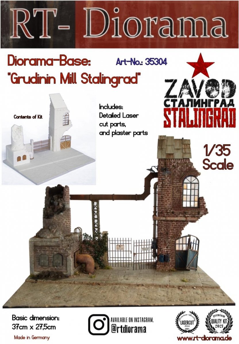 RT-Diorama 35304 Diorama-Base: &amp;quot;Grudinin Mill Stalingrad&amp;quot; 1/35