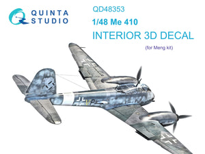 Quinta Studio QD48353 Me 410 3D-Printed &amp;amp; coloured Interior on decal paper (Meng) 1/48
