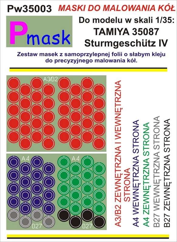P-Mask PW35003 STURMGESCHUTZ IV TAMIYA 35087 1/35
