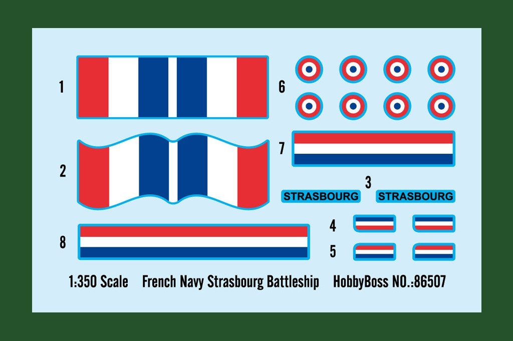 Hobby Boss 86507 French Navy Strasbourg Battleship 1/350 – imagen 3