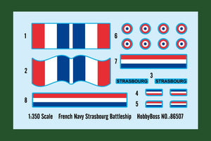 Hobby Boss 86507 French Navy Strasbourg Battleship 1/350 – imagen 3
