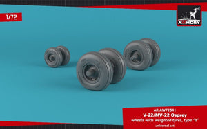 Armory Models AW72341 V-22/MV-22 Osprey wheels w/ weighted tires type “a” 1/72 – image 2