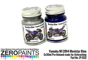 Zero Paints ZP-1552 Yamaha M1 2014 Movistar Blue Paint Set 2x30ml – immagine 2