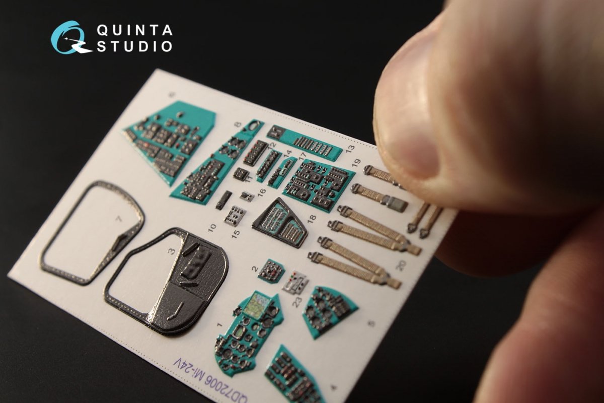 Quinta Studio QD72006 Mi-24V 3D-Printed &amp;amp; coloured Interior on decal paper (for Zvezda kit) 1/72 – immagine 3