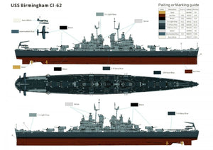 Very Fire VF350921 U.S. Navy Light Cruiser USS Birmingham CL-62 1/350 – immagine 10