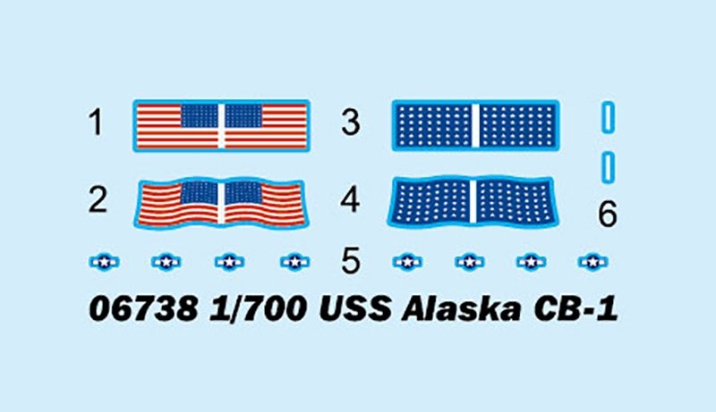 Trumpeter 06738 USS Large cruiser Alaska 1/700 – imagen 4