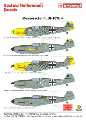 Techmod 32028 - Messerschmitt Bf 109E-4 1/32 – imagen 2