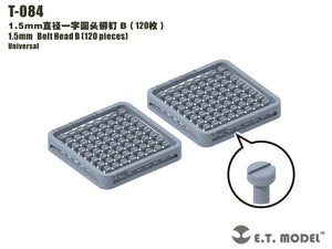 E.T. Model T-084 1.5mm Bolt Head B (120 pieces) ( nity )