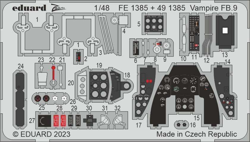 Eduard FE1385 Vampire FB.9 Airfix 1/48