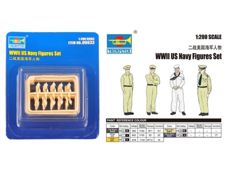 Trumpeter 06633 WWII US Navy Figures (1/200)