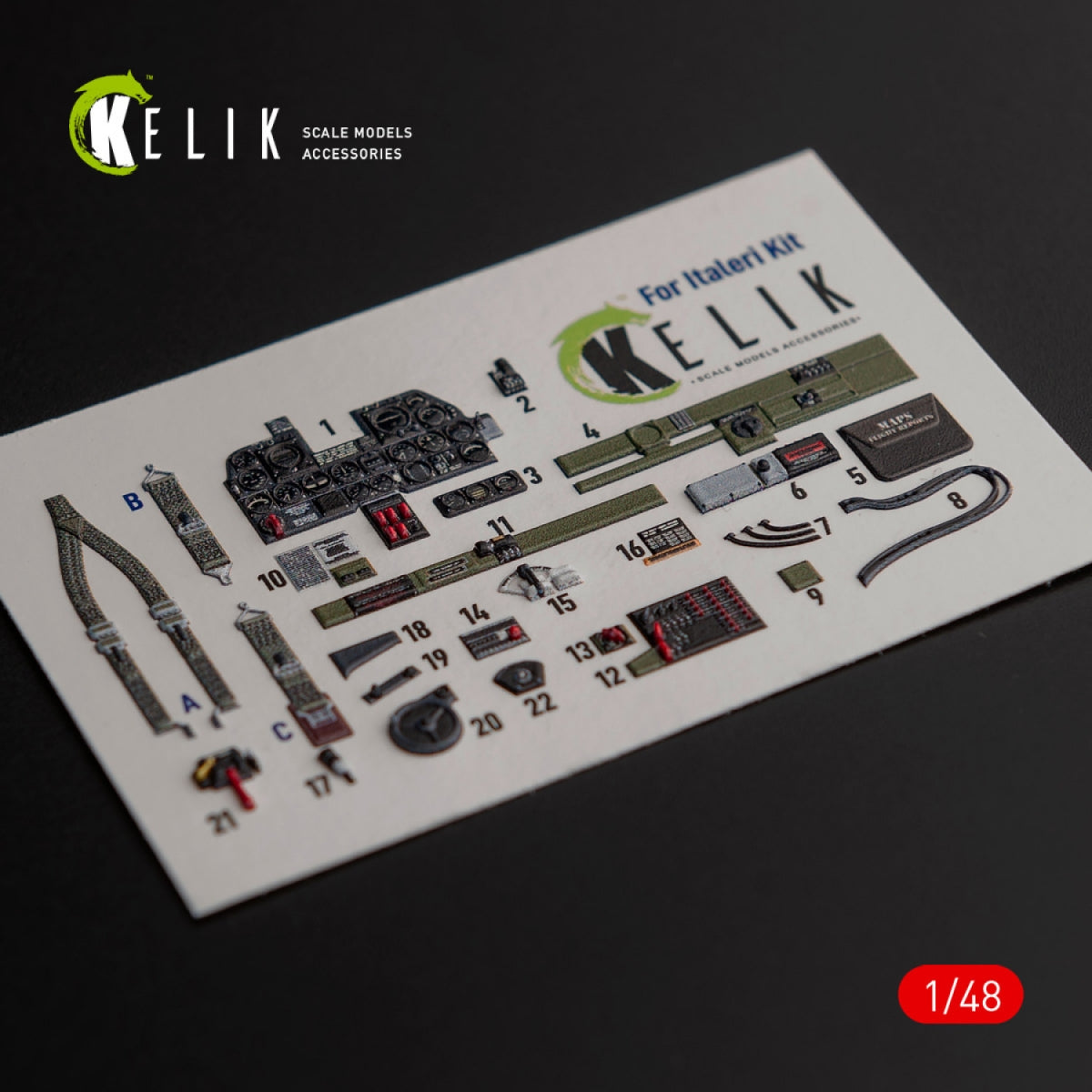 KELIK K48016 Р-47D &amp;quot;Thunderbolt&amp;quot; interior 3D decals for Italeri/Academy kit 1/48 – Bild 2
